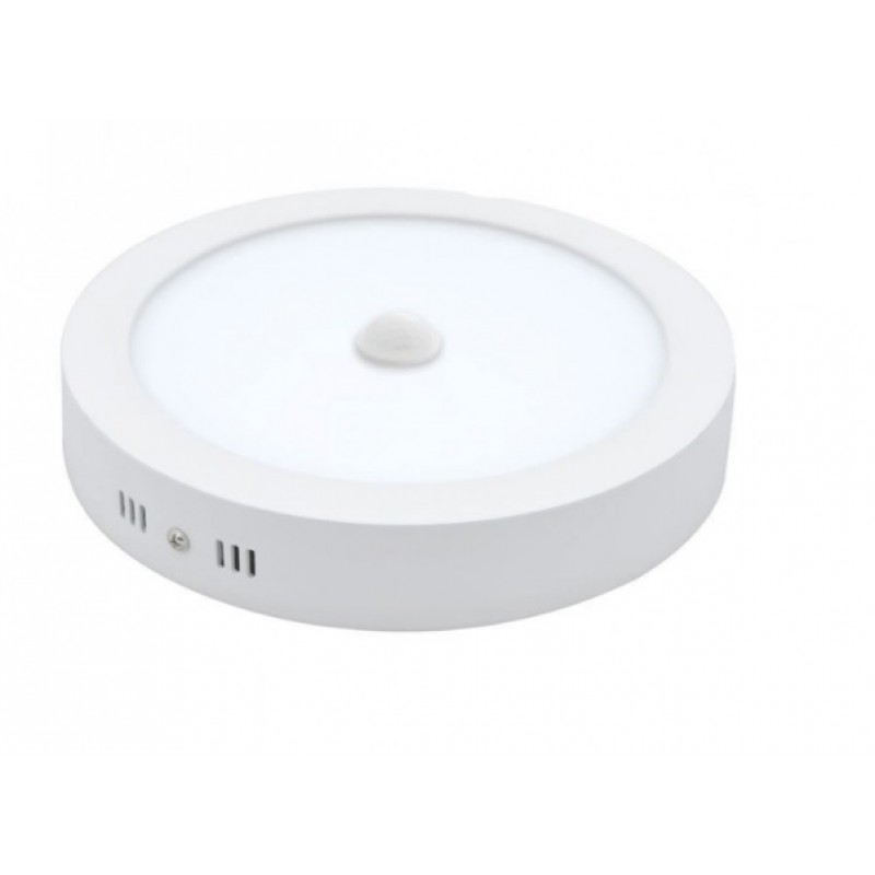 Aplica LED rotunda cu senzor 18W, 6400K lumina rece