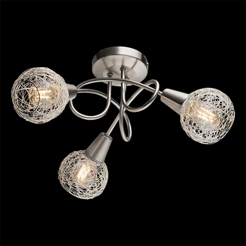 Lustra Elmark 3XE14 JULIE NICHEL SATIN/ALUMINIU