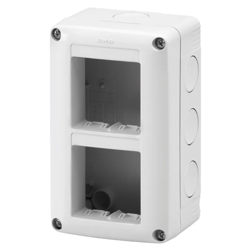 Carcasa, Protejata, Pentru, Dispozitive, De, Sistem, MultIPlu, Vertical, 4, Circuite, Modul, 2X2, Ral, 7035, Gri, IP40, Gewiss, System, GW27021
