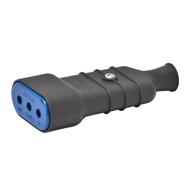 Priza, Portabila, Standard, Italian, 2P+E, 10A, 250V, C.A., TIP, P11, Gresie, Gewiss, System, GW28204