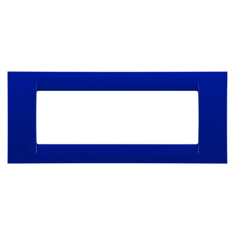 Placa, Virna, In, Finisaj, Lucios, Din, Tehnopolimer, 6 Module, Albastru, Jazz, Sistem, Gewiss, System, GW22176