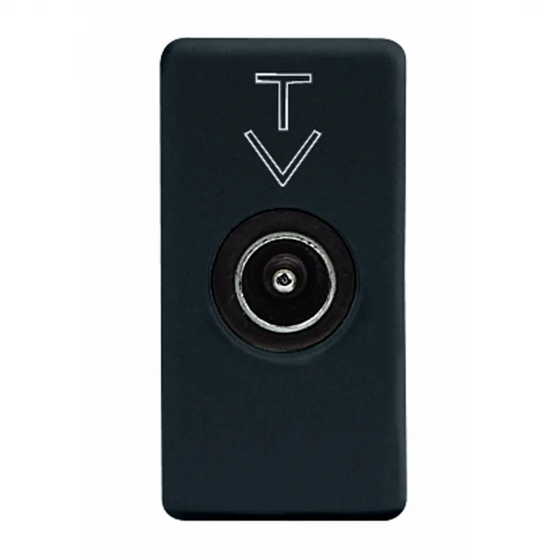 Priza, Coaxiala, Ecranare, Tv, Clasa, A, Conector, Tata, Iec, 9.5, Mm, Alimentare, 10, Db, 1, Modul, Sistem, Negru, Gewiss, System, GW21382