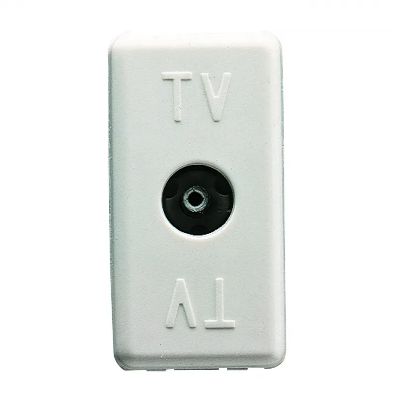 Priza, Rezistiva, Tv, Coaxiala, Conector, Mama, Iec, 9.5, Mm, Terminala, 20, Db, 75, Ohm, -1, Modul, Sistem, Alb, Gewiss, System, GW20230