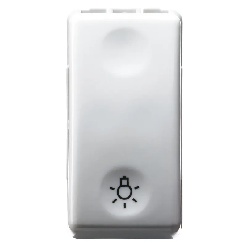 Buton, 1P, 250V, C.A., No, 10A, Cu, Indicator, Luminos, 1, Modul, Sistem, Alb, Gewiss, System, GW20513