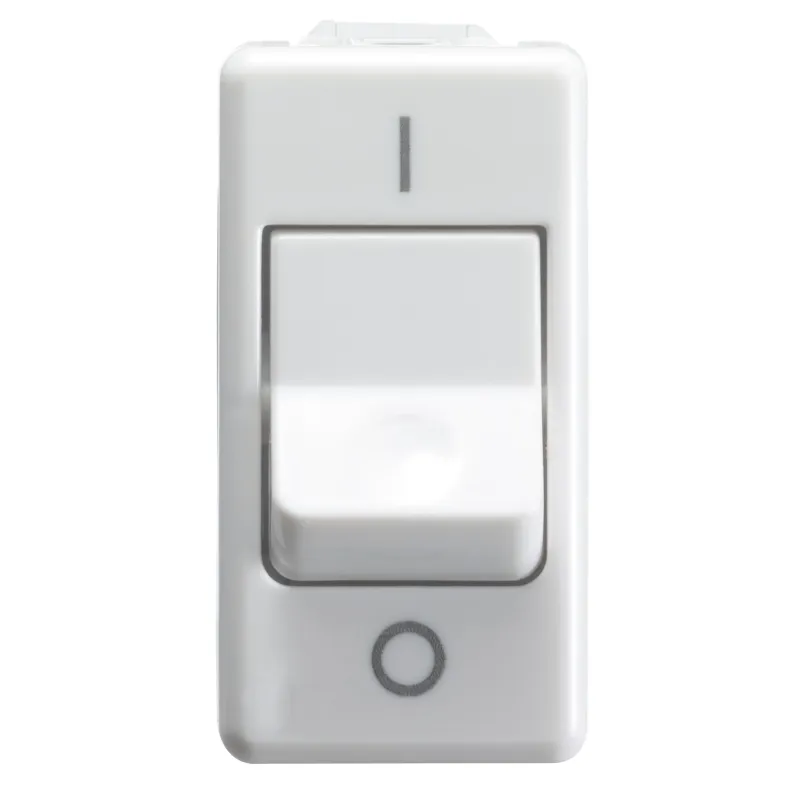Intrerupator, Unidirectional, 2P, 250V, C.A., Pentru, Regim, Greu, De, Lucru, 25Ax, Neutru, Simbol, 0/I, 1, Modul, Sistem, Alb, Gewiss, System, GW20585