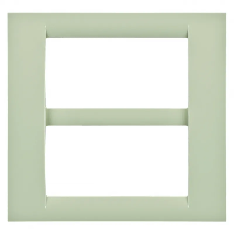 Placa, Virna, In, Finisaj, Lucios, Din, Tehnopolimer, 8 Module, (4+4, Suprapuse), Verde, Venetian, Sistem, Gewiss, System, GW22147