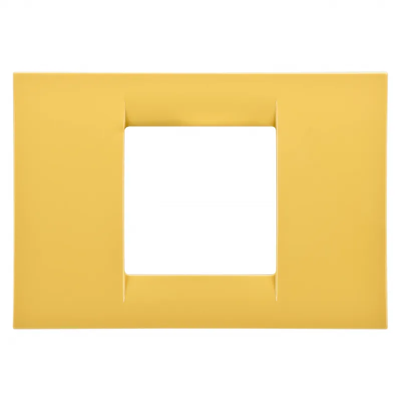 Placa, Virna, In, Finisaj, Lucios, Din, Tehnopolimer, 2 Module, Galben, Porumb, Sistem, Gewiss, System, GW22182