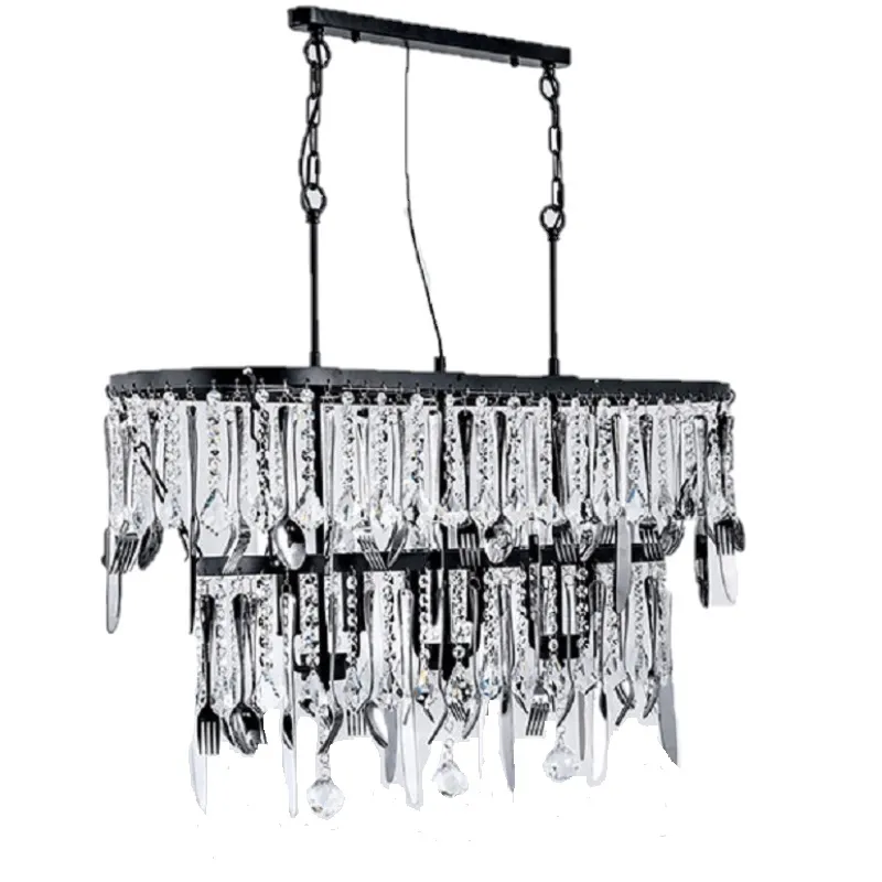 Candelabru, Elmark, Dinner, 6X E14, Negru/Crom, 955Dinner6