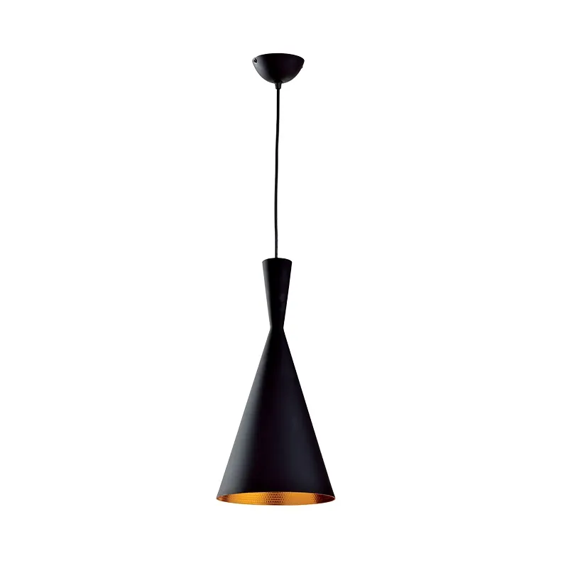 Pendul Elmark TIM-1A 1xE27 D190mm NEGRU/AURIU
