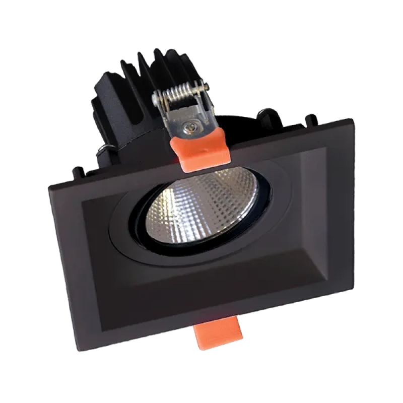 Spot LED, 138x138, H98, Mobil, 15W, 230V, Lumina Calda, (3000K), Negru