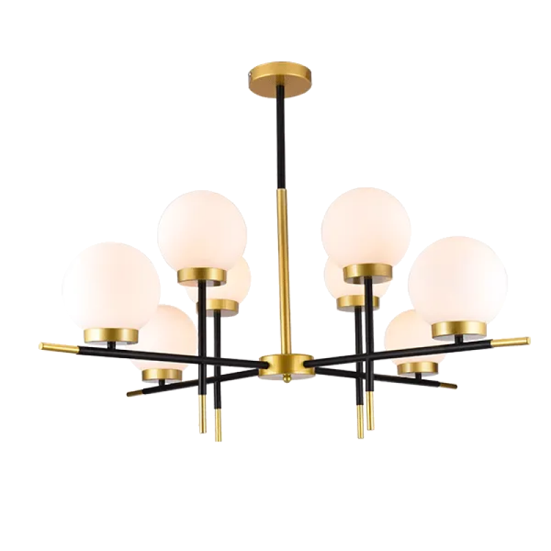 Candelabru Juliet 8 X E27 Negru - Auriu 955JULIET8