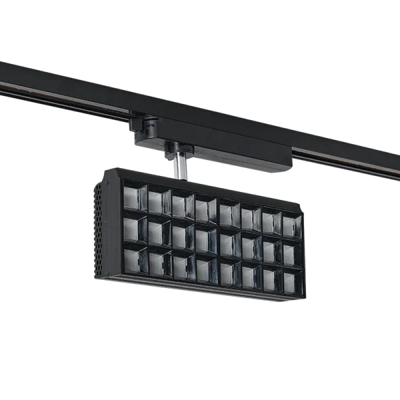 Spot pe sina, Elmark, Tl29, Pfld, 2, Linii, 60W, 30°, Lumina neutra (4000K), Negru