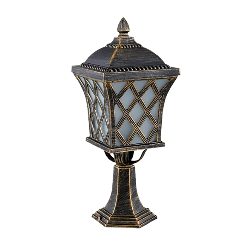 Lampadar Gradina, JOSH STAND 1XE27 ANTIQUE BRASS H460mm, Elmark, 96404MF/AB
