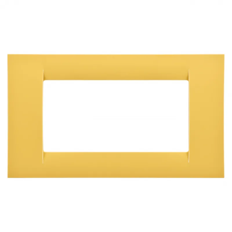 Placa, Virna, In, Finisaj, Lucios, Din, Tehnopolimer, 4 Module, Galben, Porumb, Sistem, Gewiss, System, GW22184