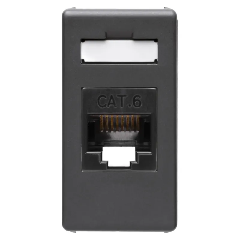 Conector, Rj45, 4, Perechi, Categoria, 6, Utp, Fara, Unelte, 1, Modul, Sistem, Negru, Gewiss, System, GW21684