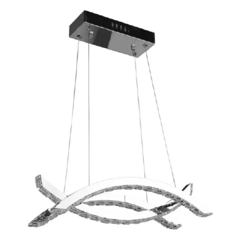 Candelabru, Horoz, LED, Aviator-24, Crom, Crystal, LED, 24W, 4000K, 180-260V, 0Ssp-019-038-0024-010
