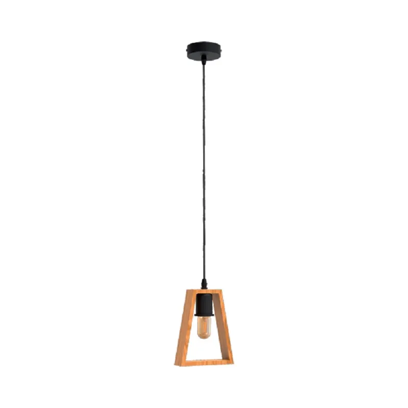 Pendul Elmark RONNY 1XE27 NEGRU/LEMN