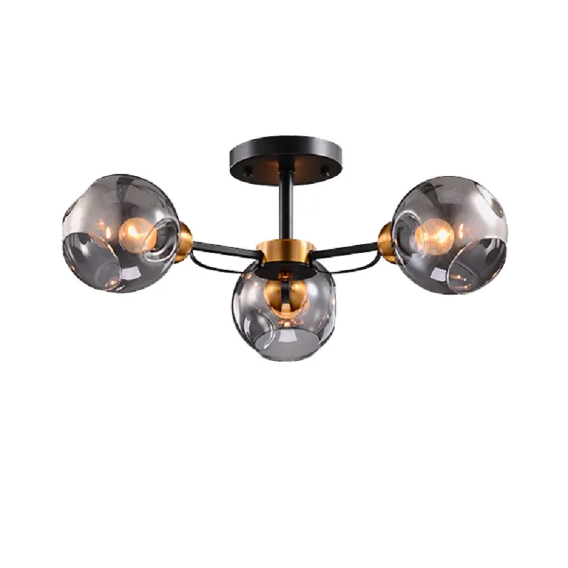 Lustra Elmark ELLARIA 3XE27 Negru/Auriu antic