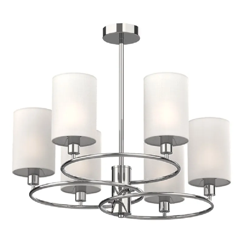 Candelabru, Elmark, Lukas, 6XE14, Alb Crom, 955LUKAS6