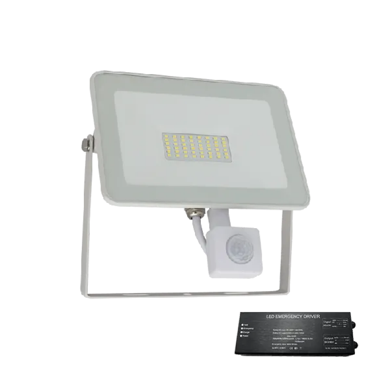 Proiector, LED, VEGA50, Slim, SMD, 50W, 5500K, Cu Senzor, Alb, + Kit Emergenta, IP65