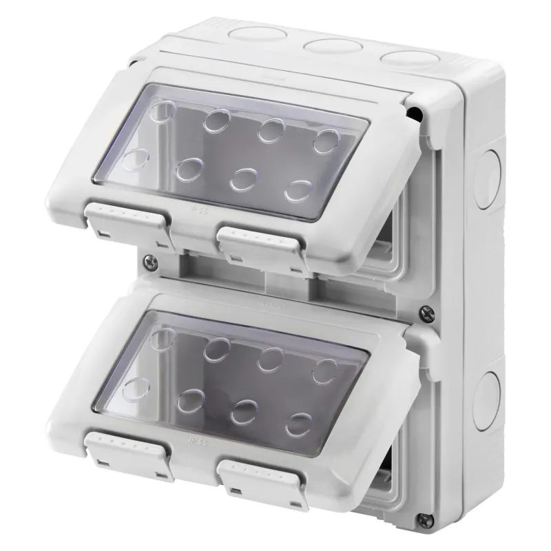 Carcasa, Etansa, Pentru, Dispozitivele, Sistemului, Verticala, 8, Circuite, Modul, 4X2, Gri, Ral, 7035, IP55, Gewiss, System, GW27051