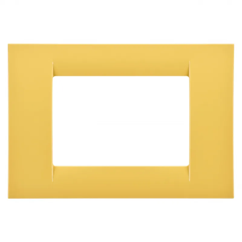 Placa, Virna, In, Finisaj, Lucios, Din, Tehnopolimer, 3 Module, Galben, Porumb, Sistem, Gewiss, System, GW22183