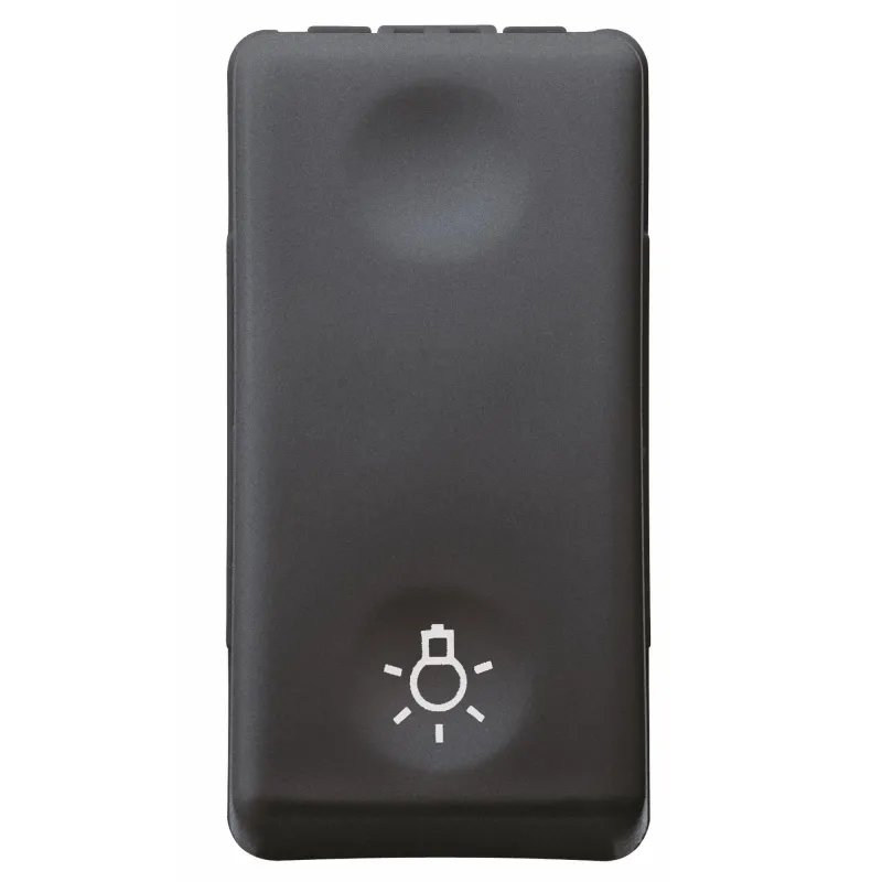 Buton, 1P, 250V, C.A., No, 10A, Cu, Indicator, Luminos, 1, Modul, Sistem, Negru, Gewiss, System, GW21513
