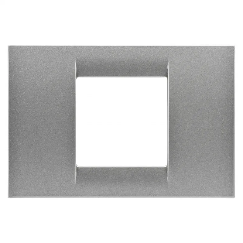 Placa, Virna, In, Finisaj, Lucios, Din, Tehnopolimer, 2 Module, Titan, Metalic, Sistem, Gewiss, System, GW22282