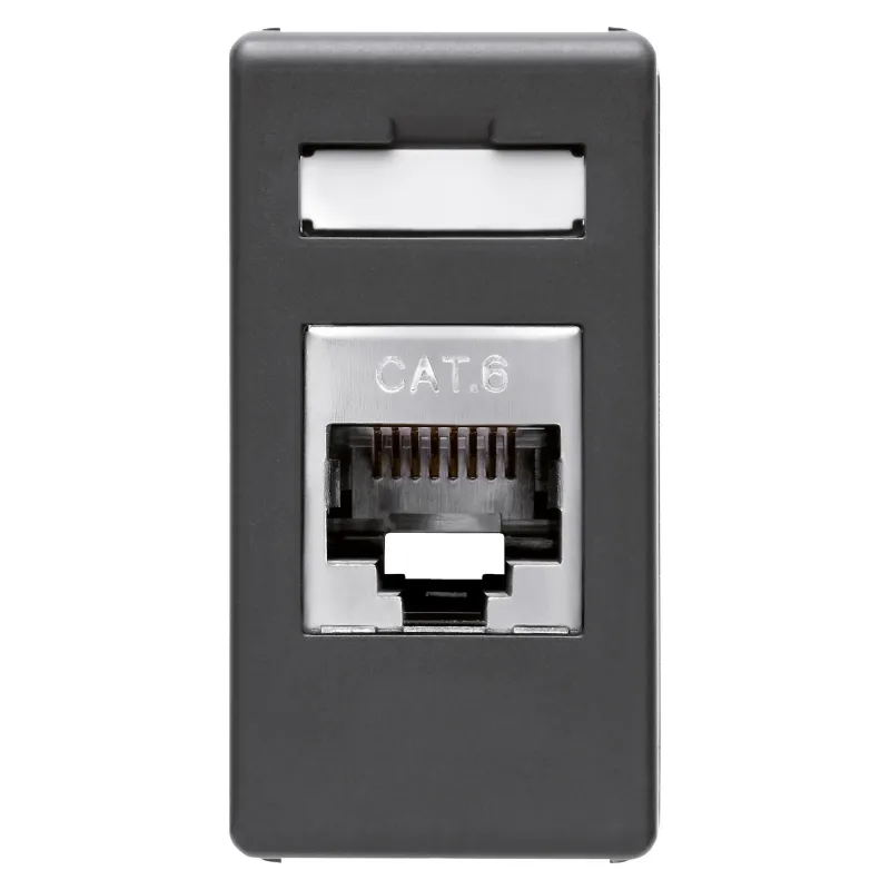 Conector, Rj45, 4, Perechi, Categoria, 6, Ftp, Fara, Unelte, 1, Modul, Sistem, Negru, Gewiss, System, GW21686