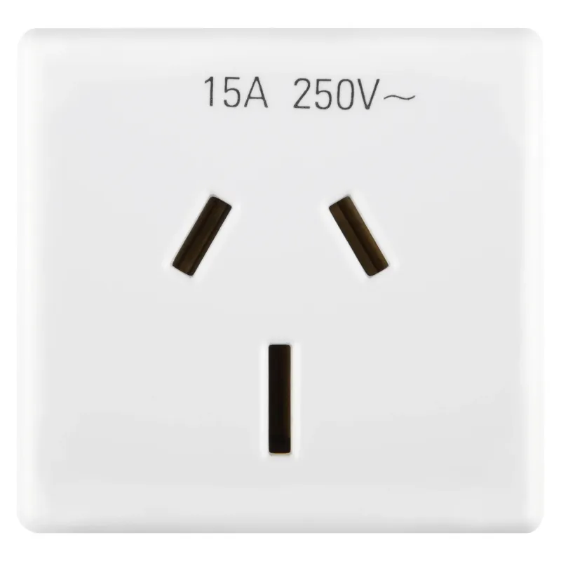 Priza, Standard, Australiana, 250V, C.A., 2P+E, 15A, Fisa, Plata, 2, Module, Sistem, Alb, Gewiss, System, GW20356