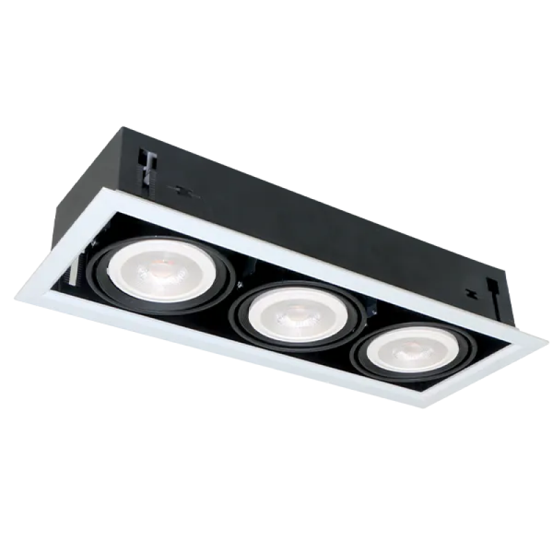 Spot, Elmark, Cu, LED, Quad312, 12W, 3X E27, Lumina calda (2700K), Gri, Inchis, 92Q31227Dgr