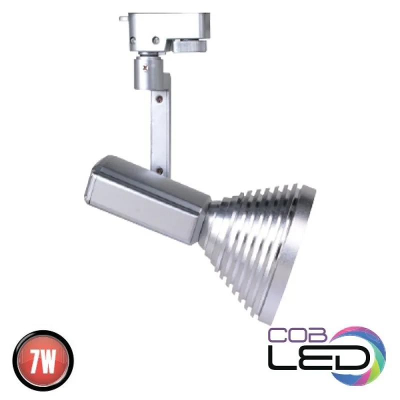 Spot Led Pe Sina, Horoz, Prag-7, 7W, Argintiu, 4200K, 100-240V, Hl823L