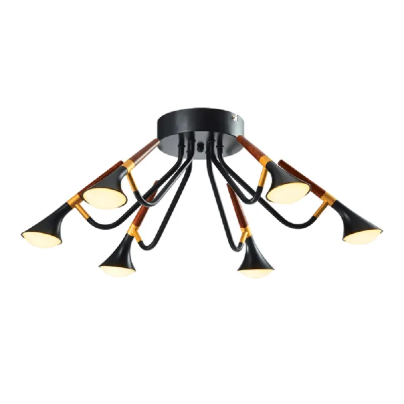Lustra, Elmark, Duncan, LED, Negru/Lemn, 30W, 2700-Lumina calda (3000K), 955Duncan6