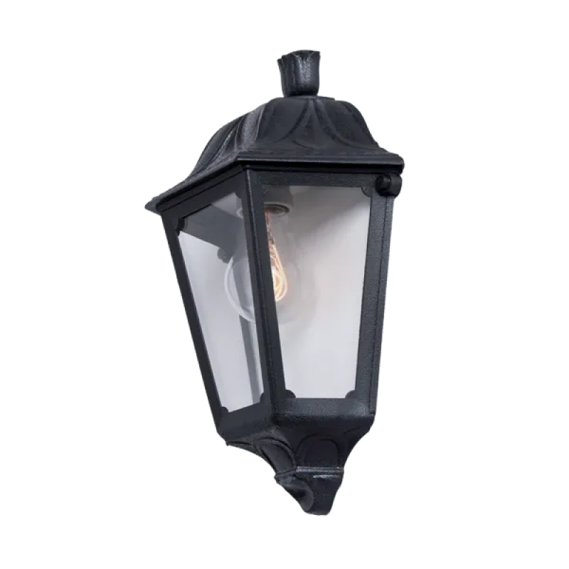 Lampa perete,/LAMPADAR LED IESSE 1XE27 IP55 NEGRU, Elmark, 96IESSEWL/BL