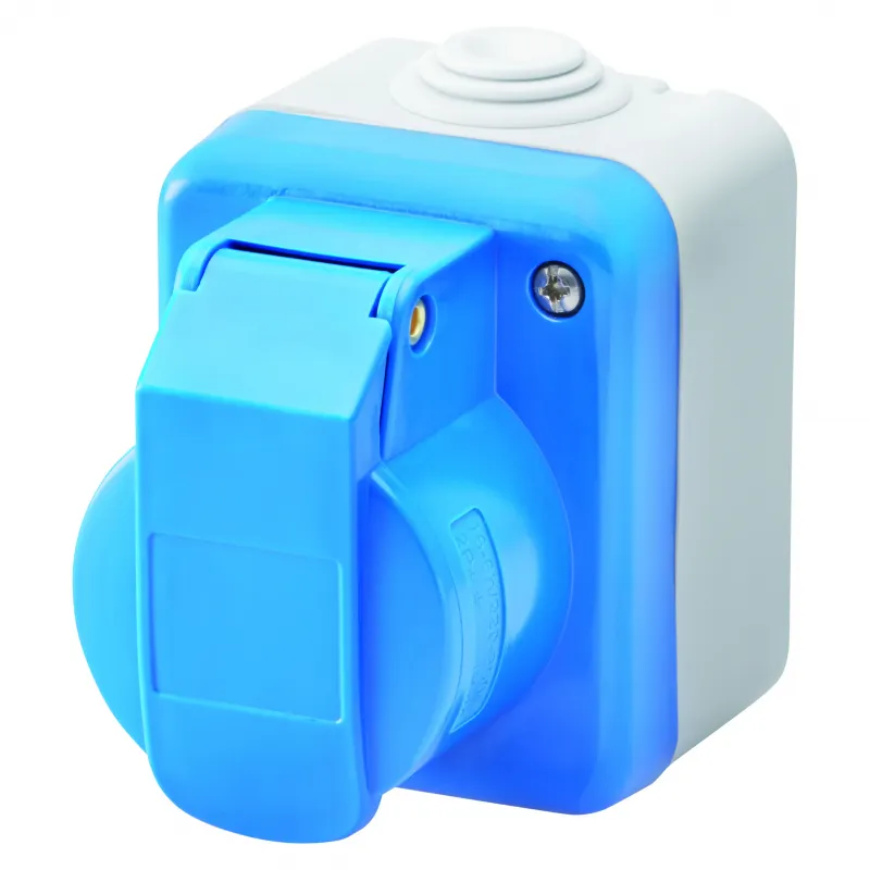 Priza, Industriala, Cu, Montare, Pe, Perete, Conform, Standardului, Iec, 309, 2P+E, 230V, IP44, Gri, Ral, 7035, Gewiss, System, GW26222