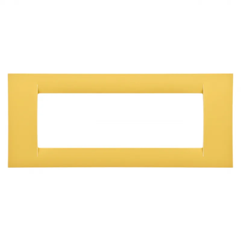 Placa, Virna, In, Finisaj, Lucios, Din, Tehnopolimer, 6 Module, Galben, Porumb, Sistem, Gewiss, System, GW22186