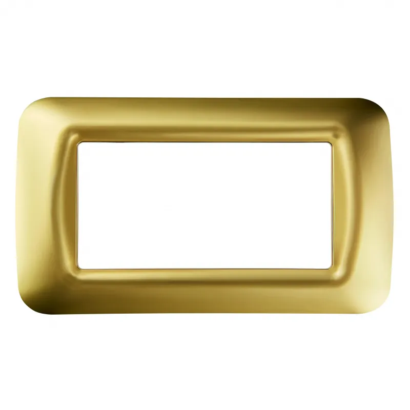 Placa, Superioara, Sistem, Cu, Finisaj, Lucios, Din, Tehnopolimer, 4 Module, Aur, Antic, Sistem, Gewiss, System, GW22664