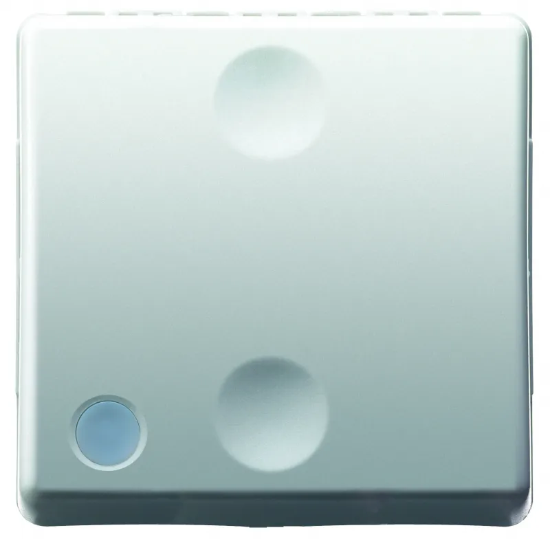 Buton, 1P, 250V, C.A., No, 10A, Iluminabil, 2, Module, Sistem, Alb, Gewiss, System, GW20527