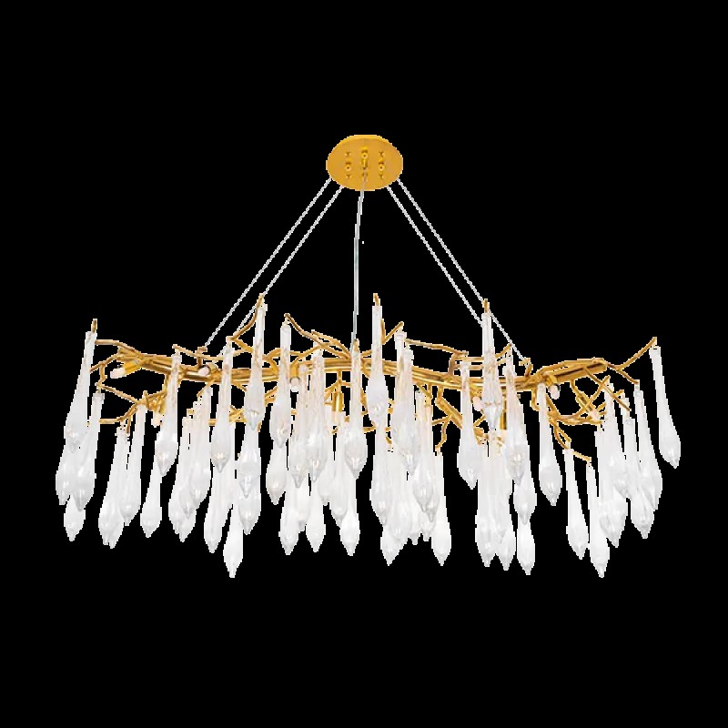 Candelabru Karol 12 X G9 Auriu - Cristal 955KAROL12