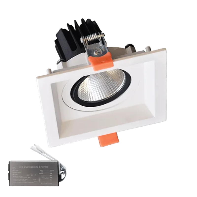 Spot LED, 176X176, H138, Mobil, 30W, 230V, 3000K, Alb, + Kit Emergenta