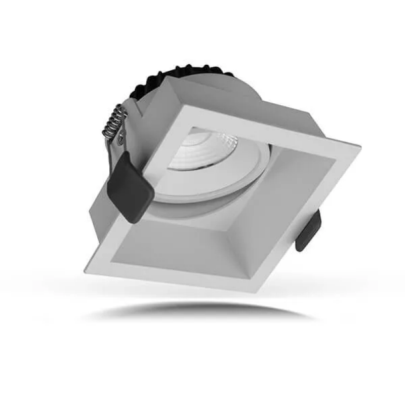 Spot LED, 18W, 4000K, 60°, Alb, Adanc, Patrat, Dimabil