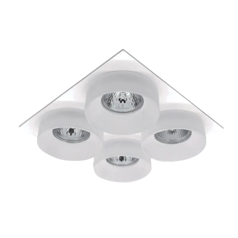 Spot, Elmark, Cvadruplu, Patrat, Alb/Alb, Sa-045/4, 92045S4/Whfr