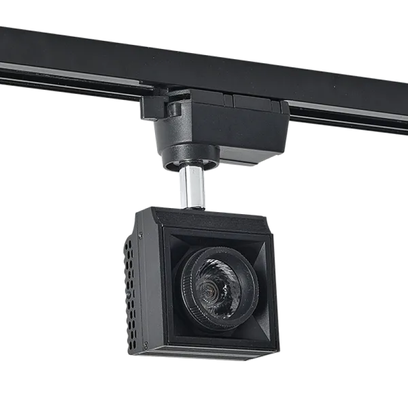 Spot pe sina, Elmark, 10W, Lumina calda (3000K), 24°, Negru, 2 Linii, 93SS1030/BL