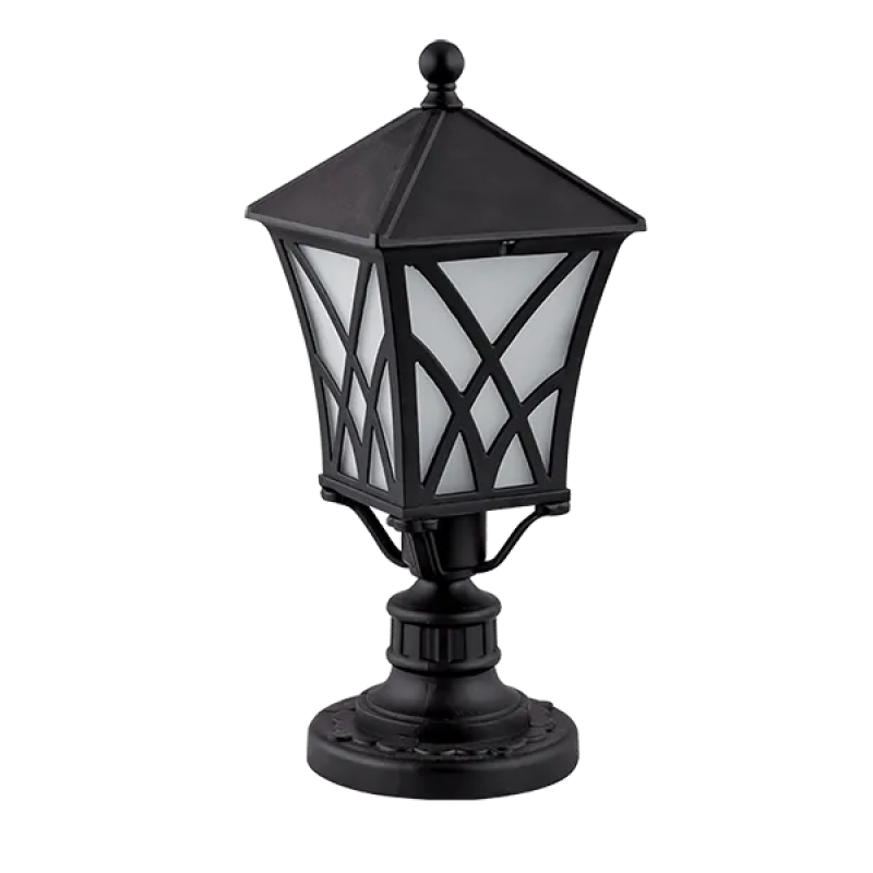 Lampadar Gradina, ALEK STAND 1XE27 NEGRU H370mm, Elmark, 96304MF/BK