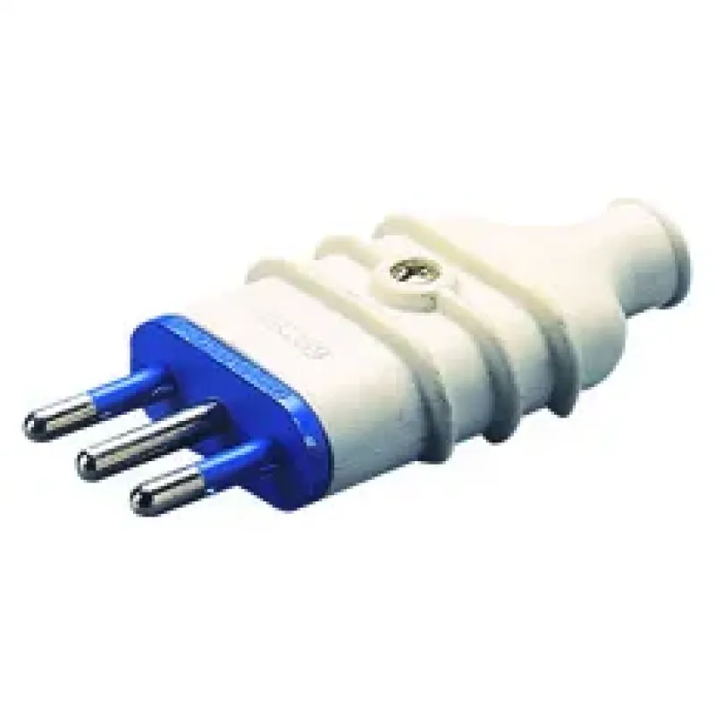 Stecher, Portabil, Drept, Standard, Italian, 2P+E, 10A, 250V, C.A., TIP, S11, Alb, Gewiss, System, GW28003