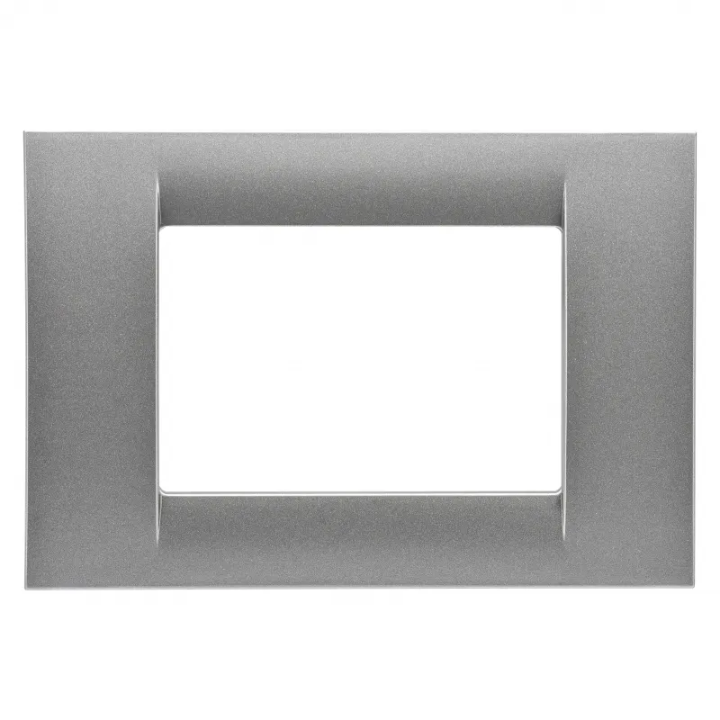 Placa, Virna, In, Finisaj, Lucios, Din, Tehnopolimer, 3 Module, Titan, Metalic, Sistem, Gewiss, System, GW22283