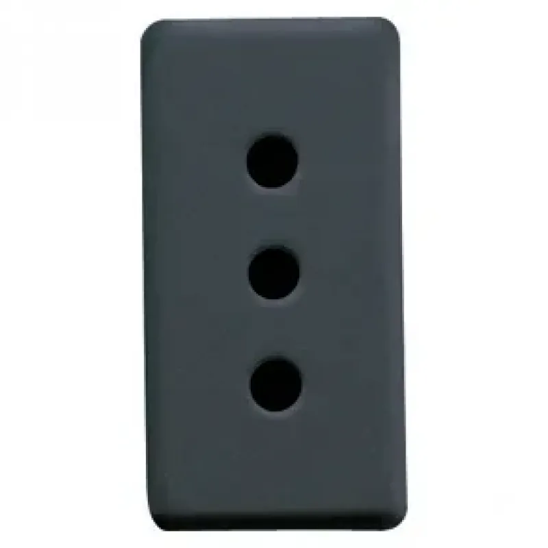 Priza, Standard, Italiana, 250V, C.A., 2P+E, 10A, P11, 1, Modul, Sistem, Negru, Gewiss, System, GW21201
