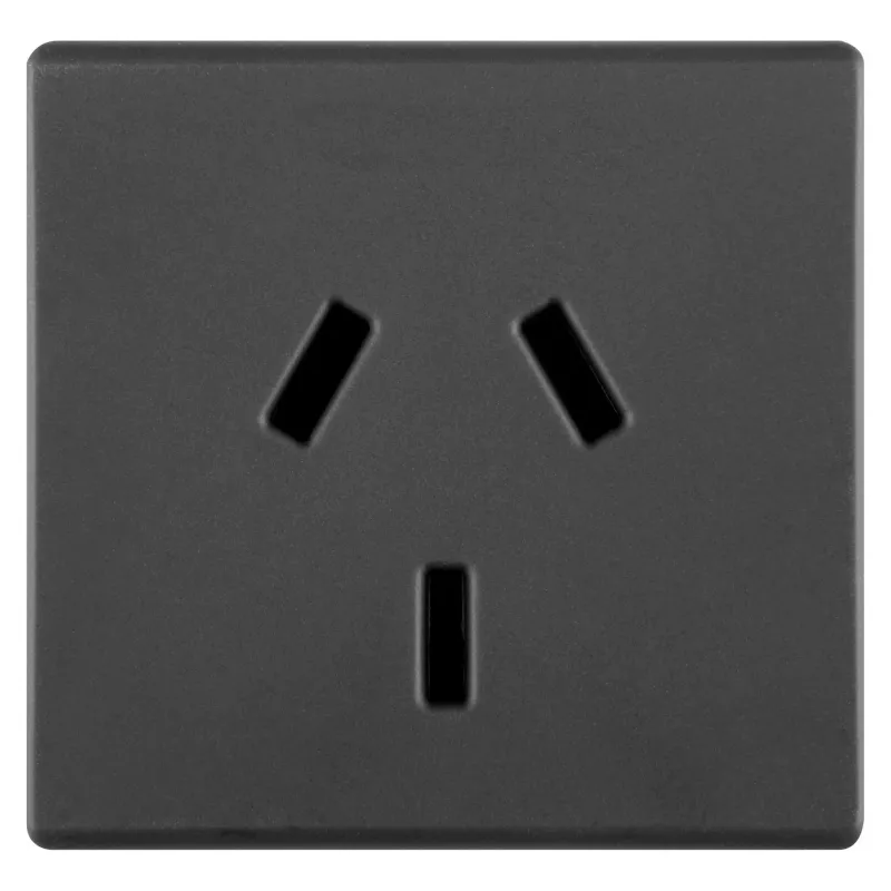 Priza, Standard, Argentiniana, 250V, C.A., 2P+E, 10A, Fisa, Plata, 2, Module, Sistem, Negru, Gewiss, System, GW21248