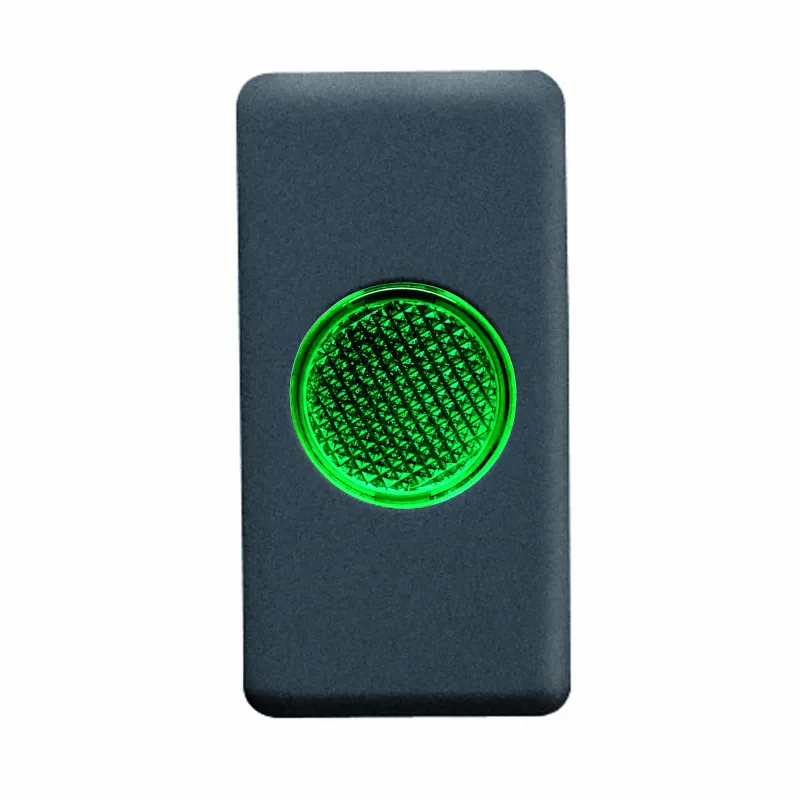 Lampa, Indicatoare, Unica, 12/24/250V, Verde, 1, Modul, Sistem, Negru, Gewiss, System, GW21604
