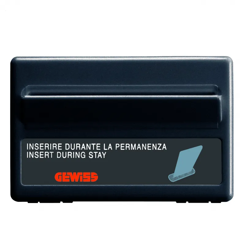 Comutator, Ecuson, Universal, Pentru, Sistemul, Hotelier, UnIPolar, No, 10A, Ecuson, 54Mm, Retroiluminat, 230V, 3, Module, Sistem, Negru, Gewiss, System, GW21820